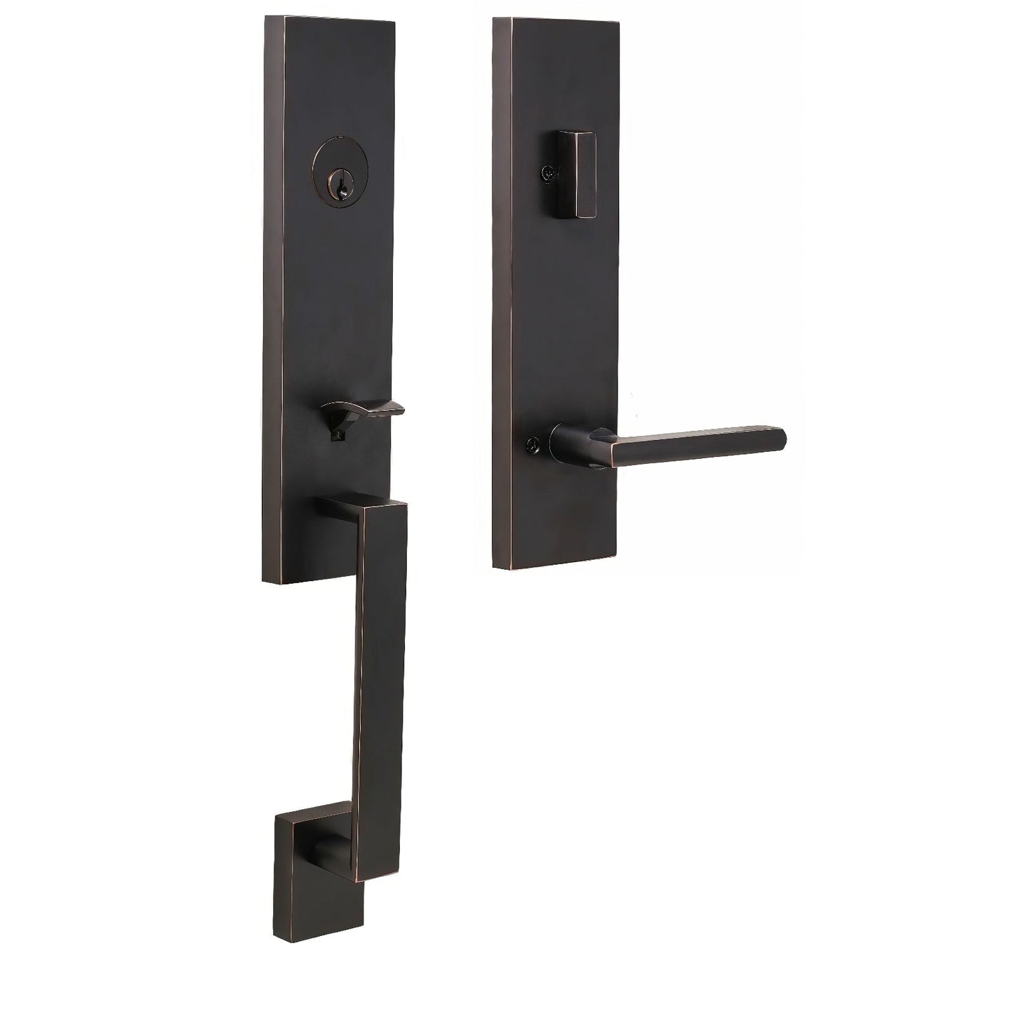 Weslock 02870-5-SL2D Leighton Single Cylinder Handleset with Atlas Door Lever.