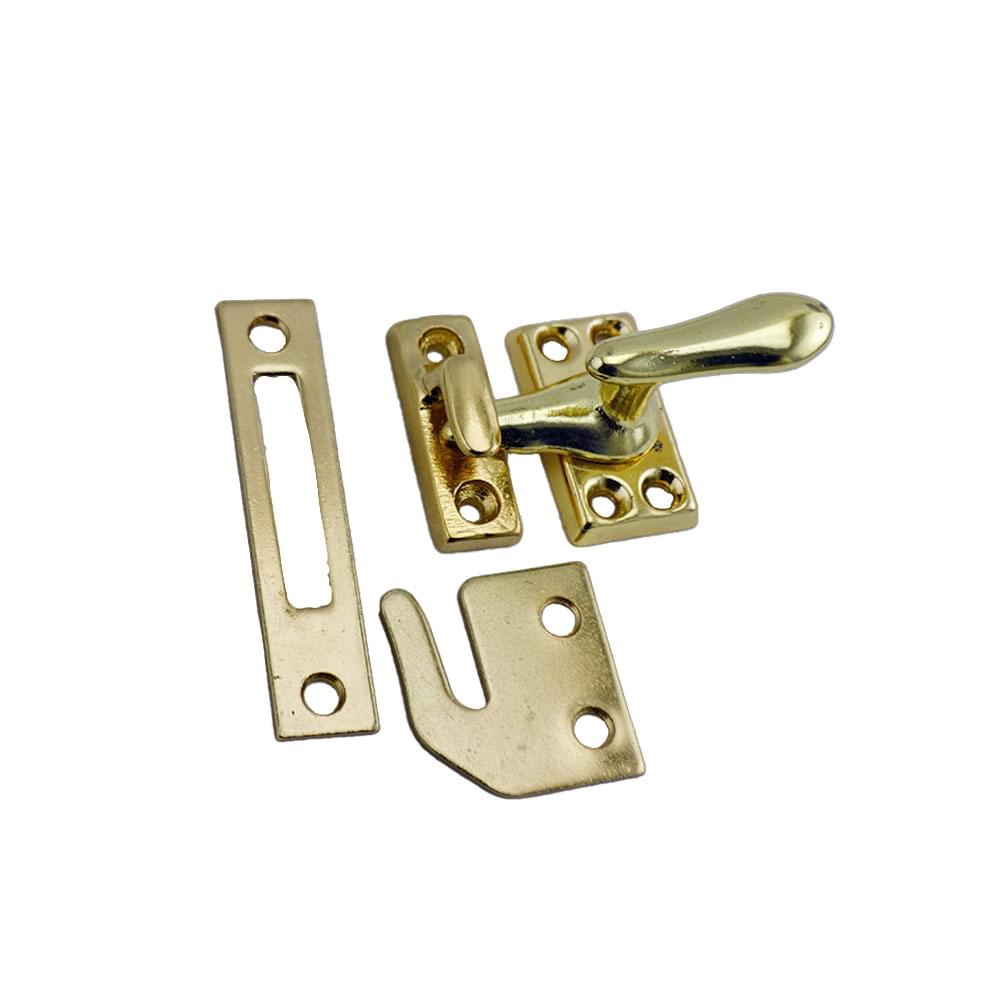Ives 066A3 Aluminum Casement Fastener with Multiple Strikes Bright Brass Finish.