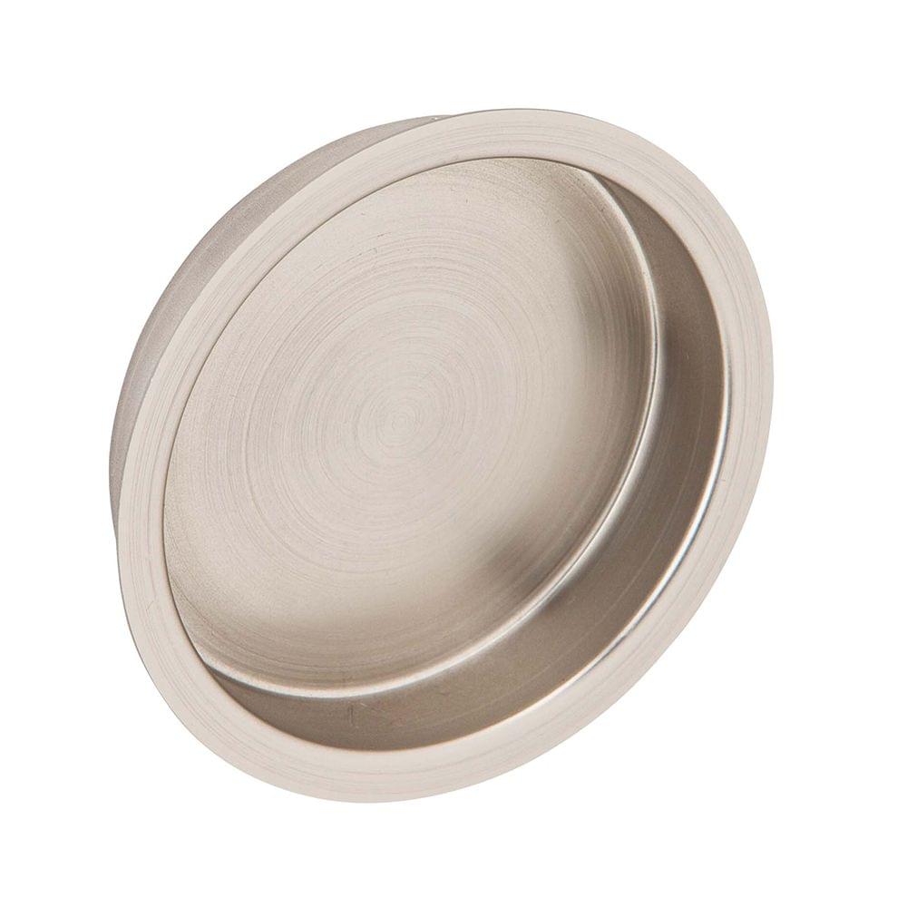 Ives 221B15 Solid Brass 2-1/8" Round Flush Pull Satin Nickel Finish.