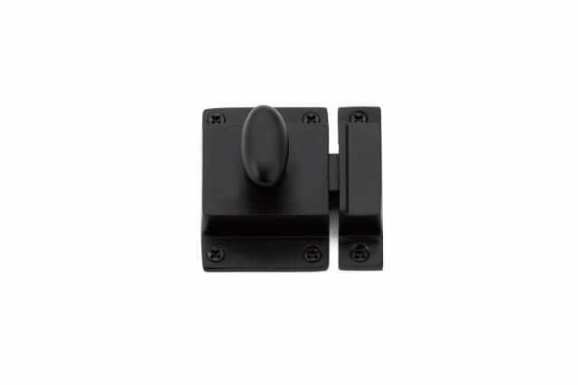 Emtek 2270US19 2-1/4" x 2" Cabinet Latch Flat Black Finish.
