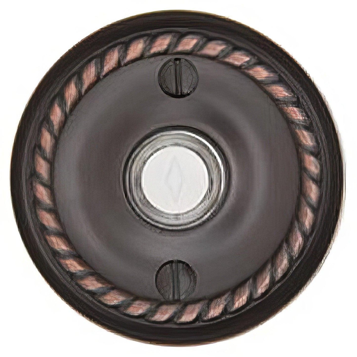 Emtek Forged Brass 2-3/4" Diameter Rope Style Brass Lighted Doorbell Rosette