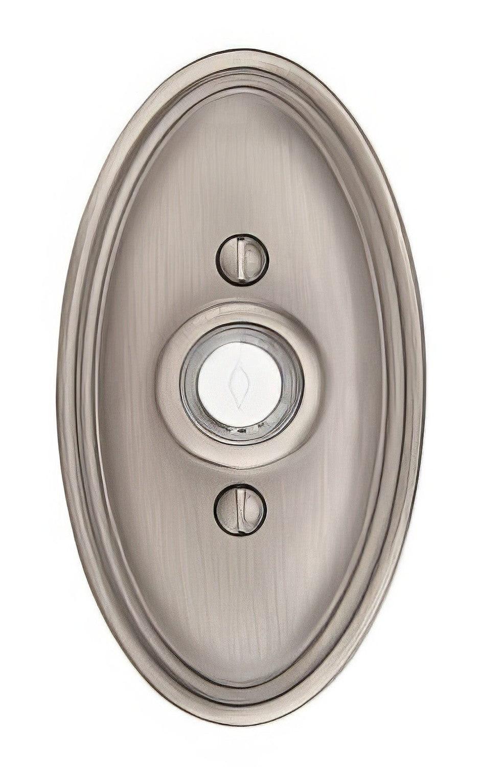 Emtek 4-1/2" Height Oval Style Brass Lighted Doorbell Rosette