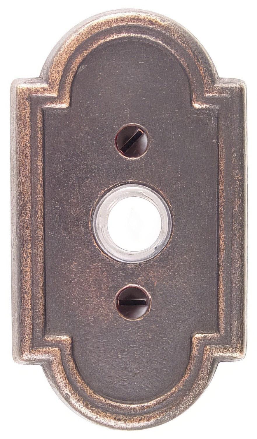 Emtek Lost Wax Cast Bronze 4-1/2" Height #11 Style Bronze Lighted Doorbell Rosette