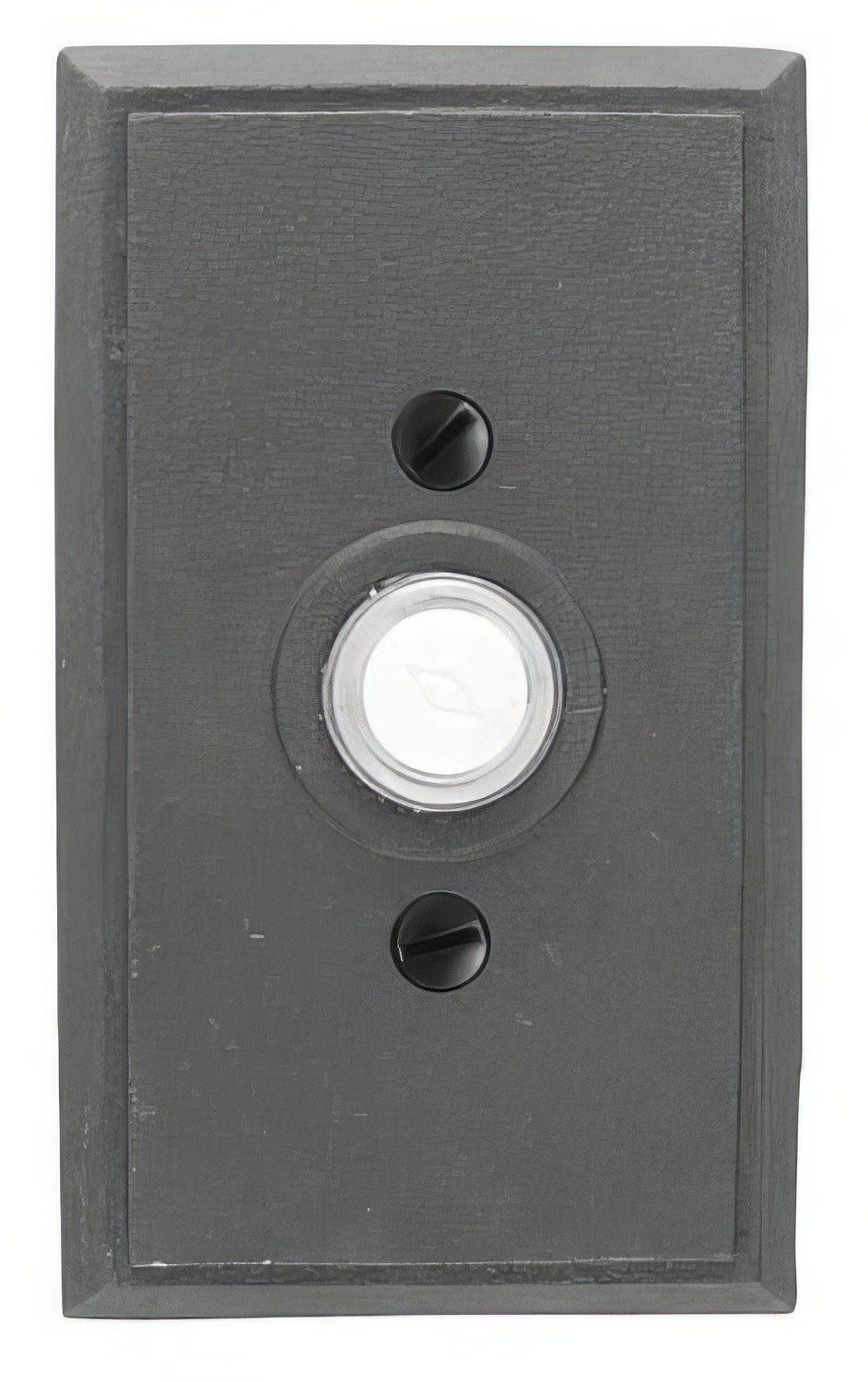 Emtek Wrought Steel 4-3/8" Height Rectangular Style Steel Lighted Doorbell Rosette.
