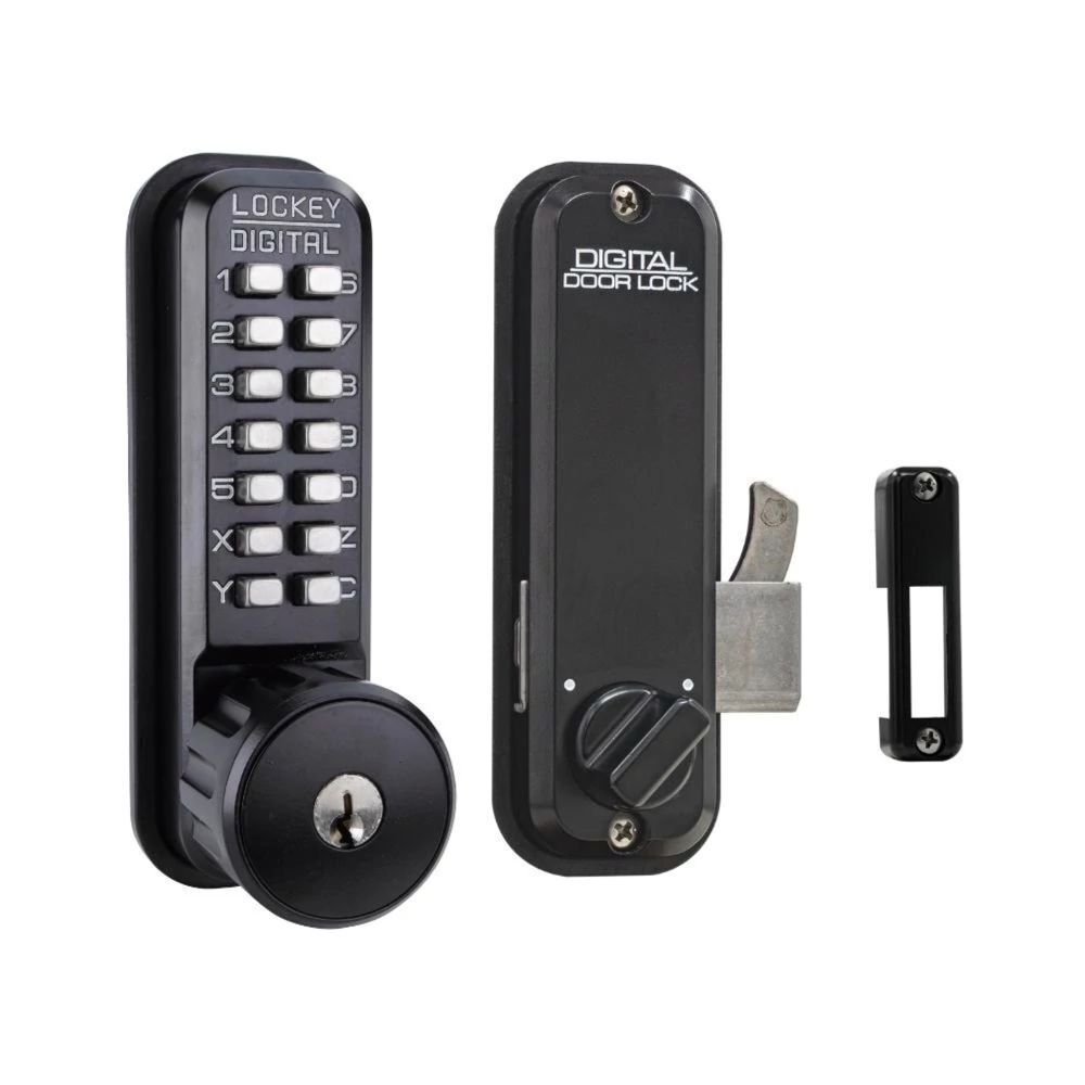 Lockey 2500JBMGKA Mechanical Keyless Surface Mount Hook Bolt Key Override