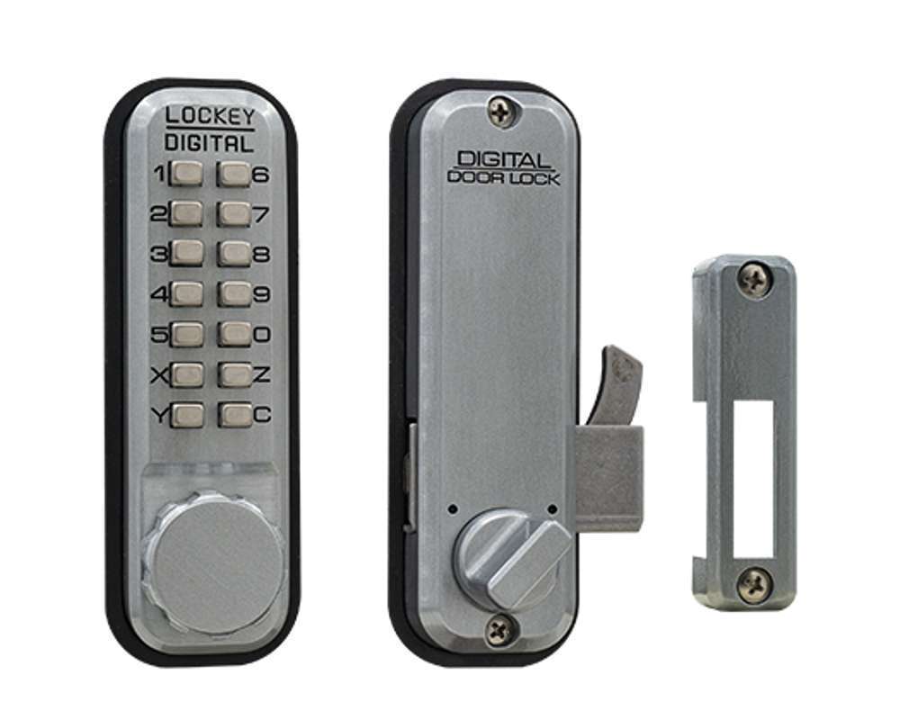 Lockey 2500SCMGKA Mechanical Keyless Surface Mount Hook Bolt Key Override