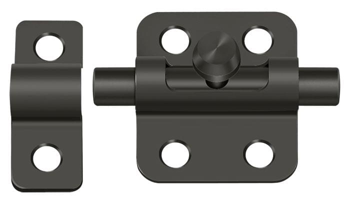 Deltana 2BBU10B 2" Barrel Bolt; Oil Rubbed Bronze Finish.