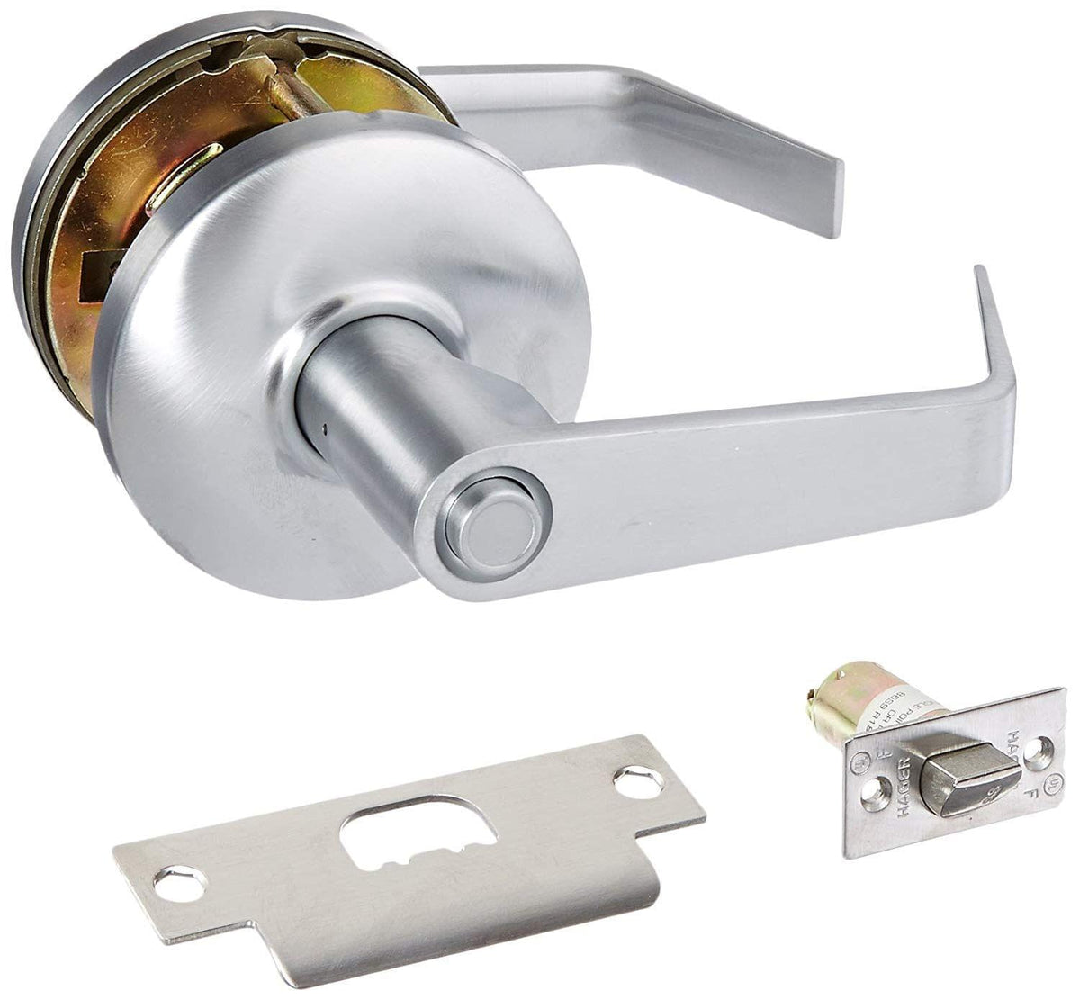 Hager 3540WTN26D Withnell Lever Privacy Cylindrical Lock Satin Chrome Finish.