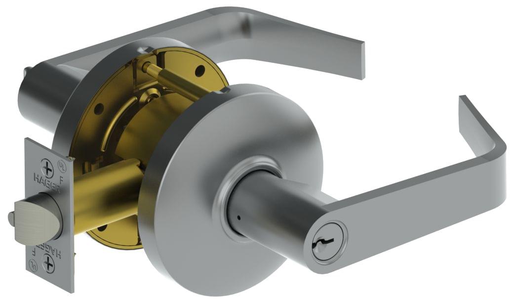 Hager 3580WTN26D Withnell Lever Storeroom Cylindrical Lock Satin Chrome Finish.