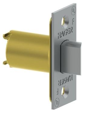 Hager 394926D 2-3/8" Square Corner Passage Spring Latch for 3500 Series Satin Chrome Finish.