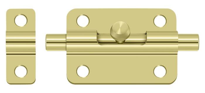 Deltana 3BBU3 3" Barrel Bolt; Bright Brass Finish.