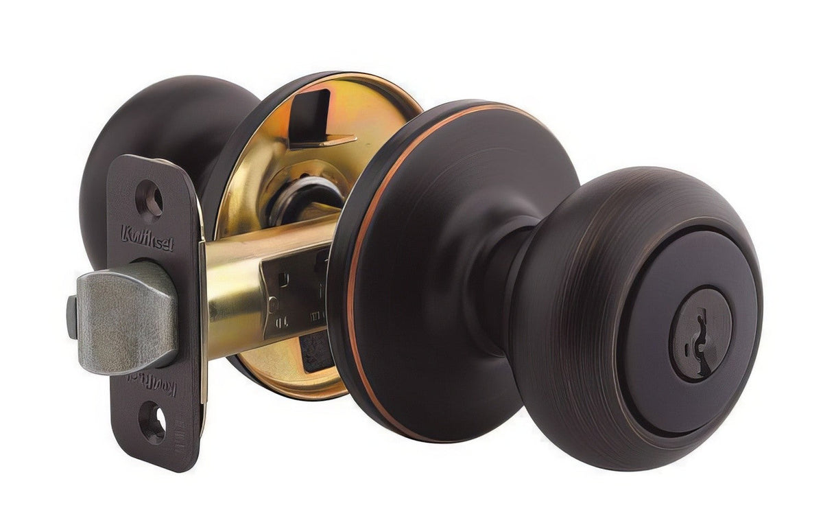 Kwikset 400CV-S Cove Single Cylinder Keyed Entry Knob.