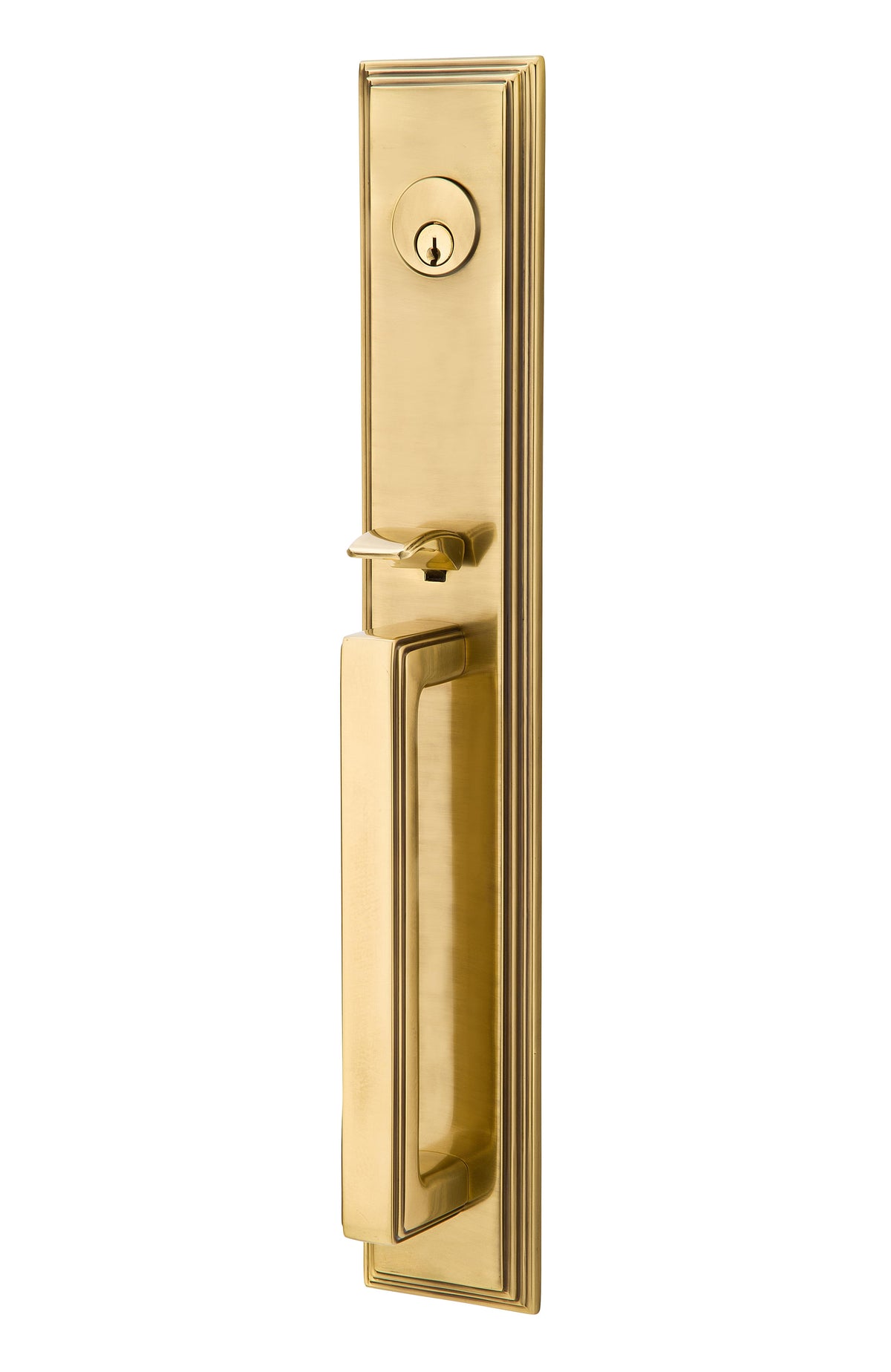 Emtek 4202PUS7 Providence Knob Dummy Melrose Tubular Handleset French Antique Brass Finish.