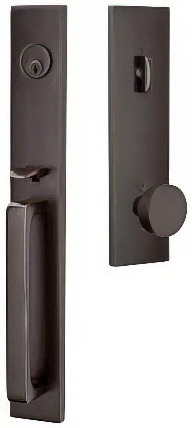 Emtek 4819ROUUS Round Knob 2-3/8" and 2-3/4" Backset Single Cylinder Lausanne Tubular Handleset.