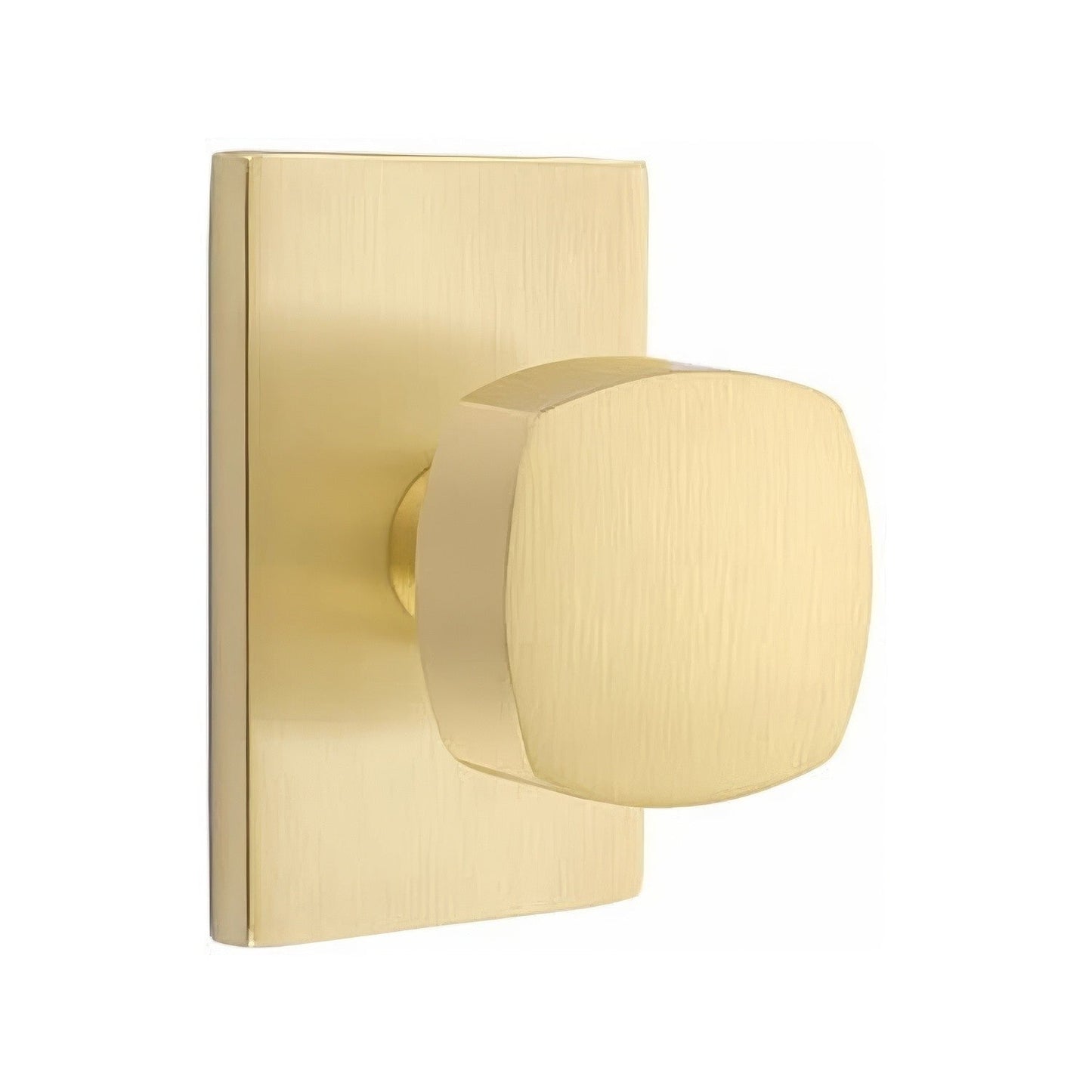 Emtek 5052FRKUS Freestone Knob Dummy Pair With Modern Rectangular Rose