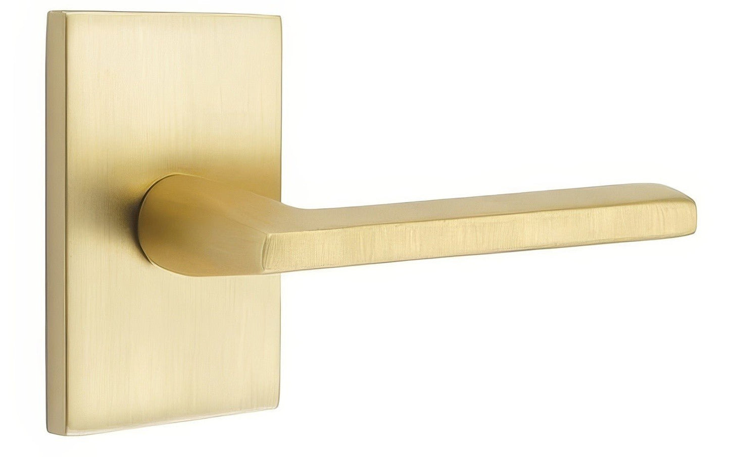 Emtek 5112HLOUSRH Helios Lever Right Hand 2-3/8" Backset Passage with Modern Rectangular Rose.