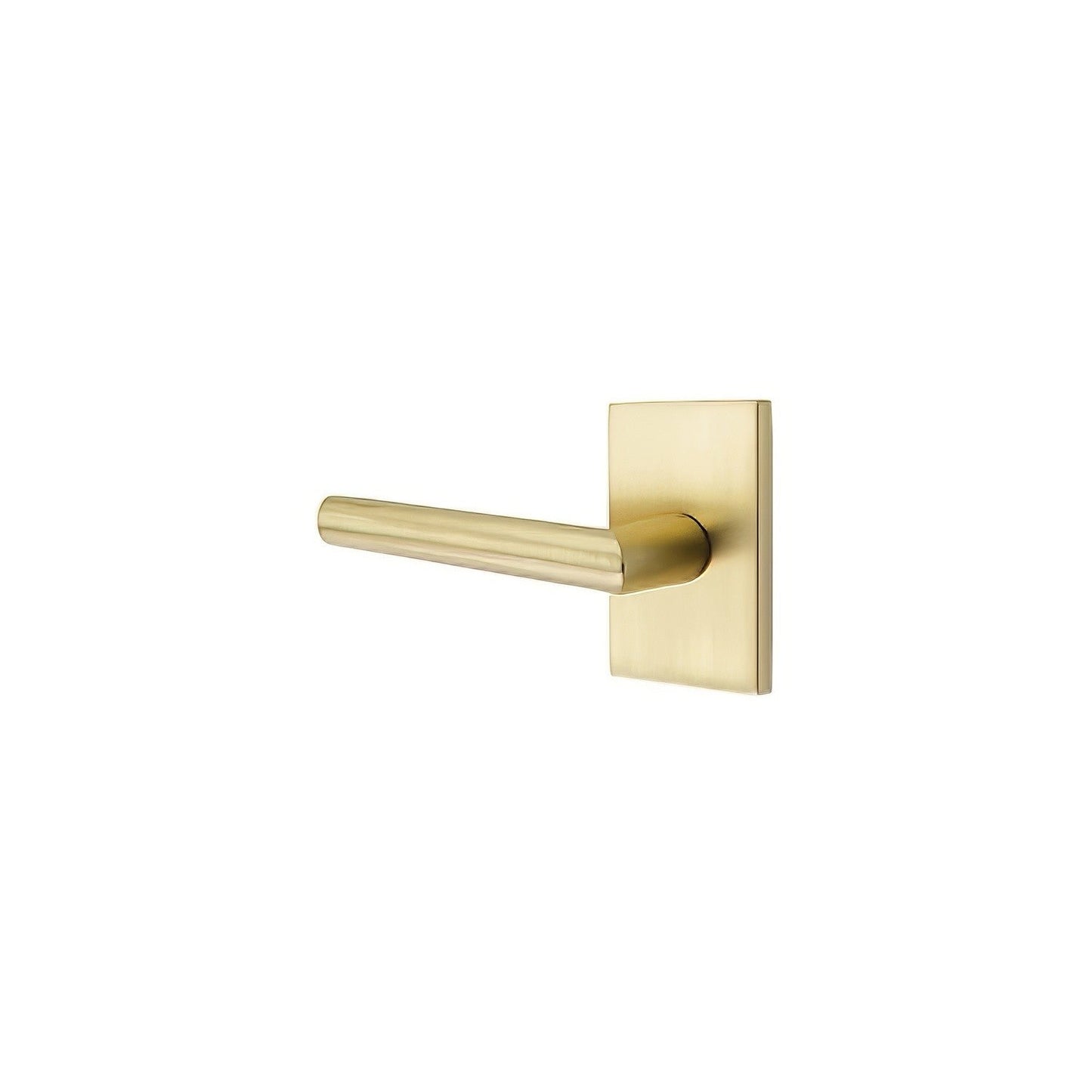 Emtek 5212STUUSLH Stuttgart Lever Left Hand 2-3/8" Backset Privacy With Modern Rectangular Rose