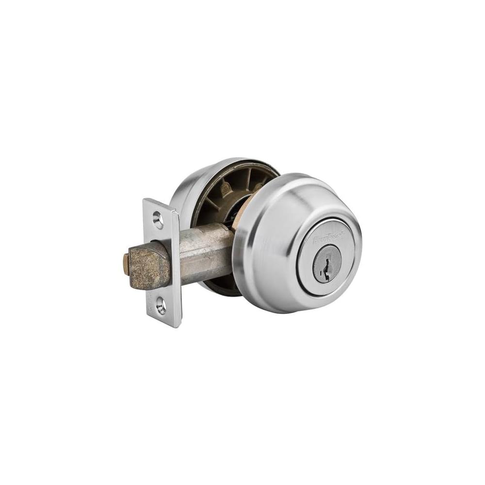 Kwikset 599-26DS Deadbolts - Double Cylinder with SmartKey with SCAL Latch and 3028 Strike Satin Chrome Finish.