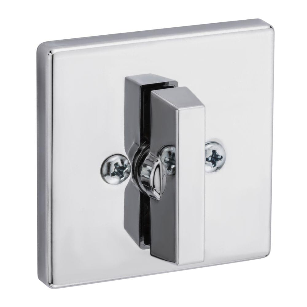 Kwikset 663SQT-26.DS One Sided Turn Square Deadbolt with RCAL Latch and Dual RCS and 5303 Full Lip Strike K3 Bright Chrome Finish.