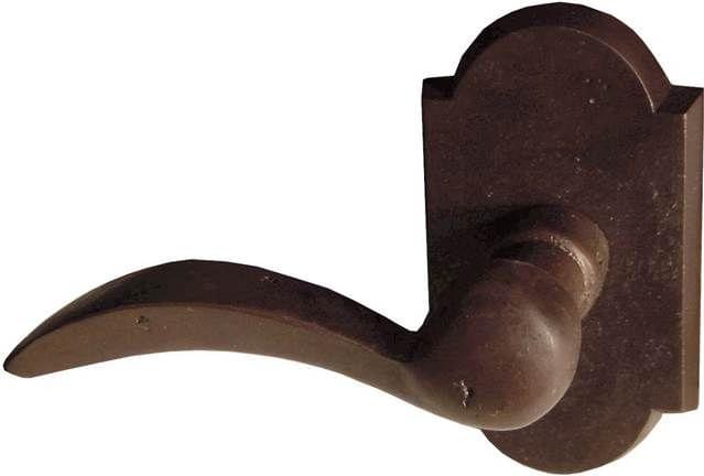 Emtek 7108DMBLH Durango Lever Left Hand 2-3/8" Backset Passage with Style # 1 Rose for 1-3/8" to 2" Door Medium Bronze Finish.