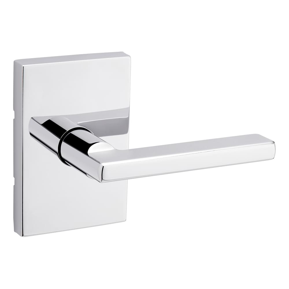 Kwikset 720HFLRCT-26 Halifax Lever with Rectangular Rose Passage Door Lock with 6AL Latch and RCS Strike Bright Chrome Finish.