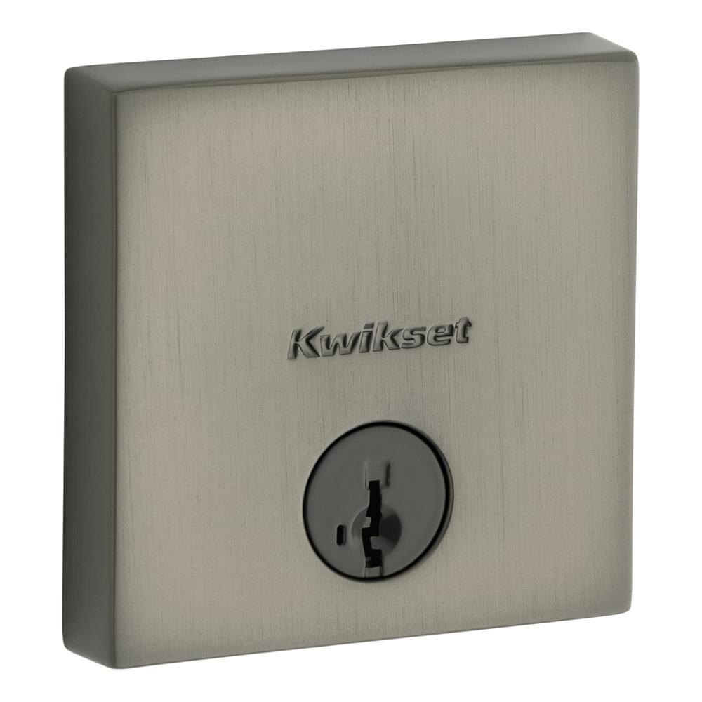 Kwikset 720HFLRDT-18G Halifax Lever with Round Rose Passage Door Lock with 6AL Latch and RCS Strike Gunmetal Finish.