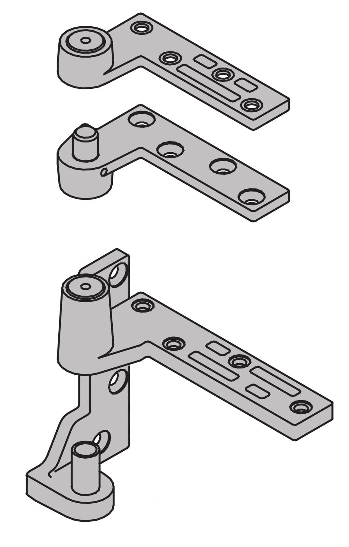 Ives 7215SET26DRH Right Hand 3/4" Offset Pivot Set 500 Pound Satin Chrome Finish.