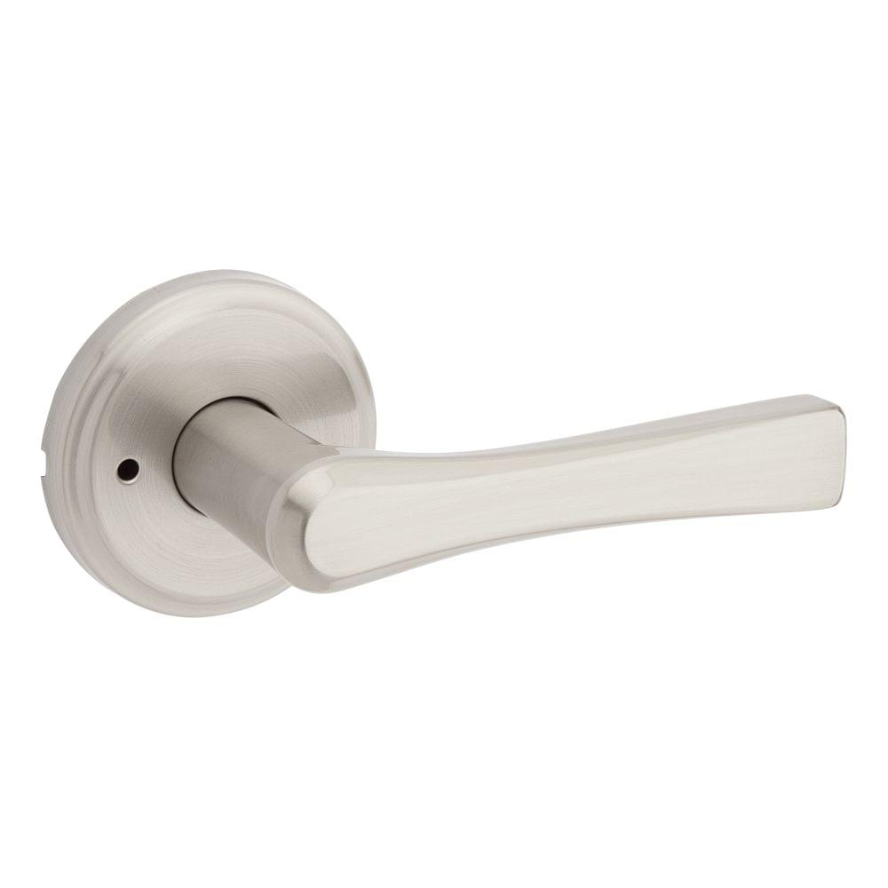 Kwikset 730KAL-15 Katella Lever Privacy Door Lock with 6AL Latch and RCS Strike Satin Nickel Finish.
