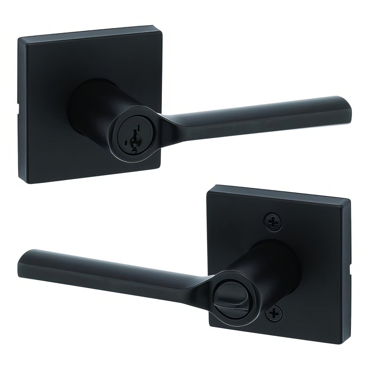 Kwikset 740LSLSQT Lisbon Keyed Entry Door Lever with Square Rose
