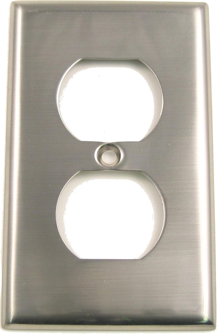 Rusticware 783SN Single Outlet Switch Plate Satin Nickel Finish.