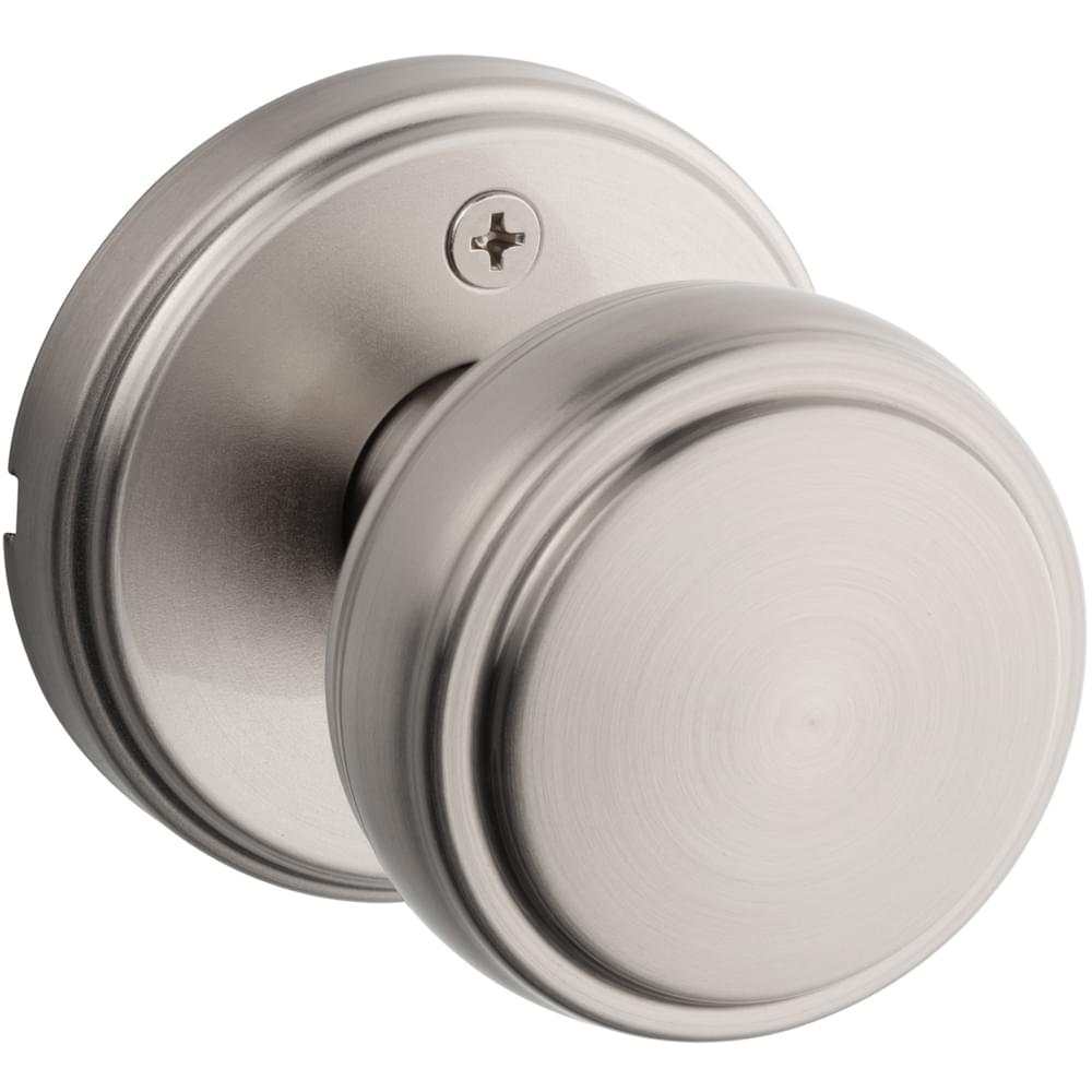 Kwikset 788SOK-15 Sora Knob with Traditional Round Rose Half Dummy Satin Nickel Finish.