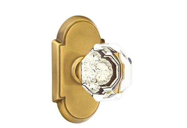 Emtek 8208OTUS10B Old Town Glass Knob 2-3/8" Backset Privacy with # 8 Rose for 1-1/4" to 2" Door Oil Rubbed Bronze Finish.