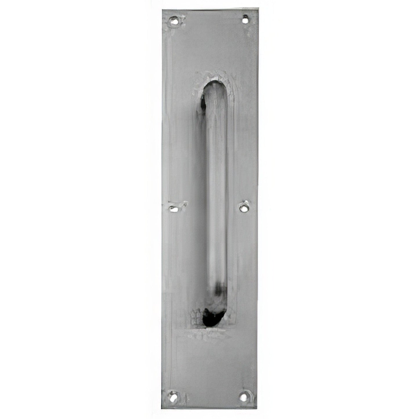 Ives 83028-315 3-1/2" x 15" Brass Pull Plate with 3/4" Round Handle on 8" Center