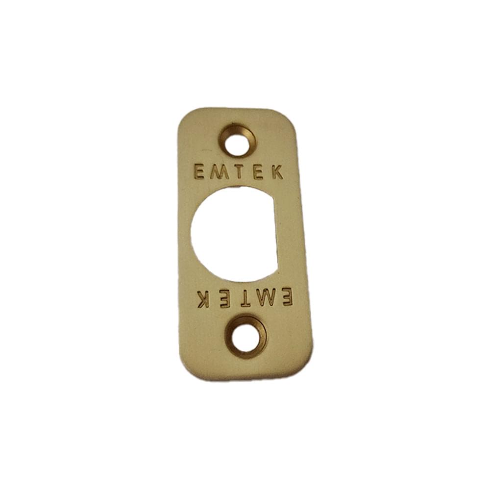 Emtek 83231US4 Radius Corner Faceplate and Screws for Passage or Privacy Latch Satin Brass Finish.