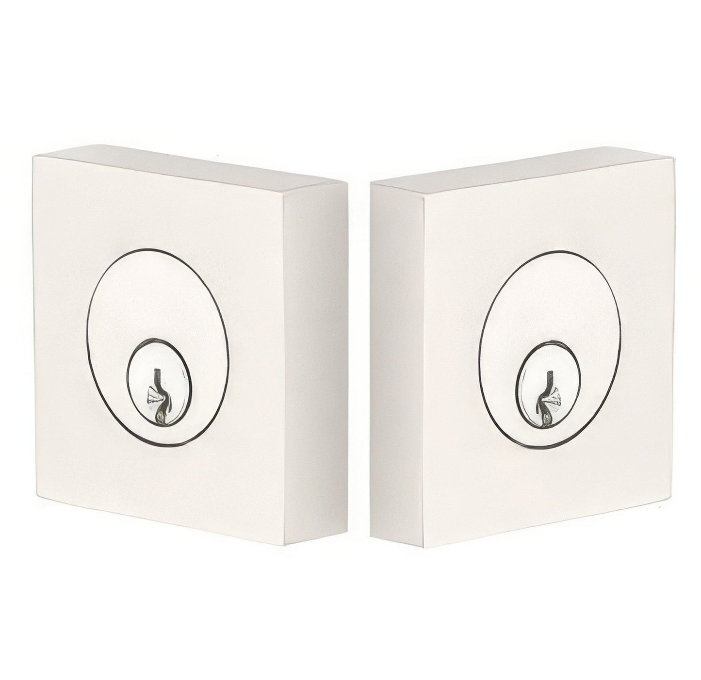 Emtek Square Style Brass Modern Double Cylinder Deadbolt
