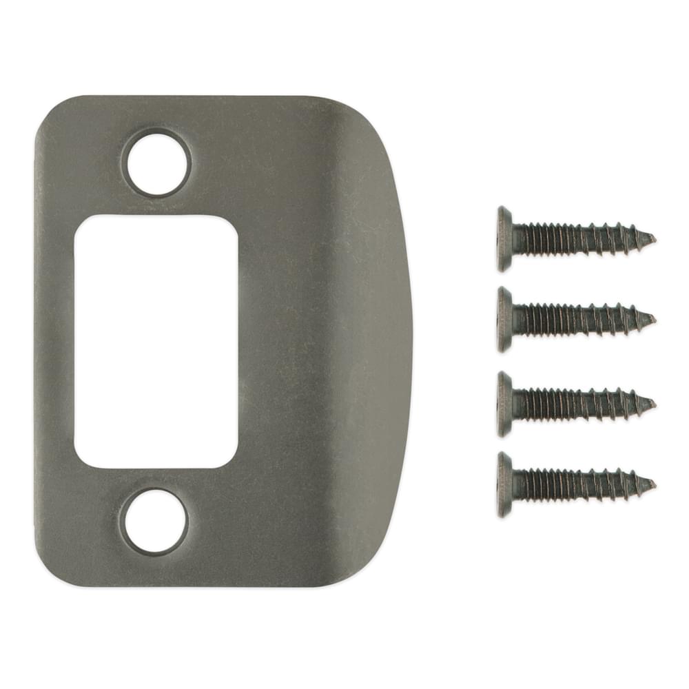 Kwikset 83796-025 Radius Corner Full Lip Strike Gunmetal Finish.