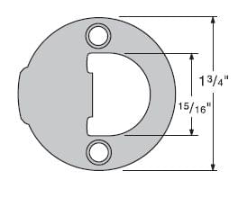 Kwikset 83929-006 Full Round Strike Satin Nickel Finish.