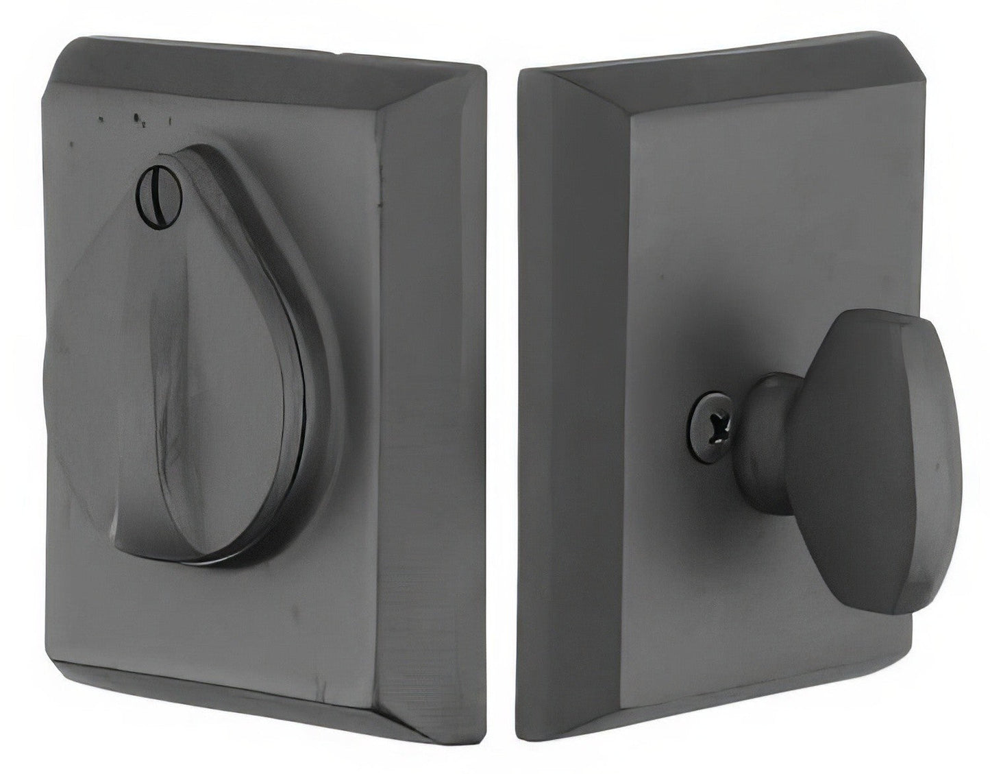 Emtek #3 Style Sandcast Bronze Single Cylinder Deadbolt.