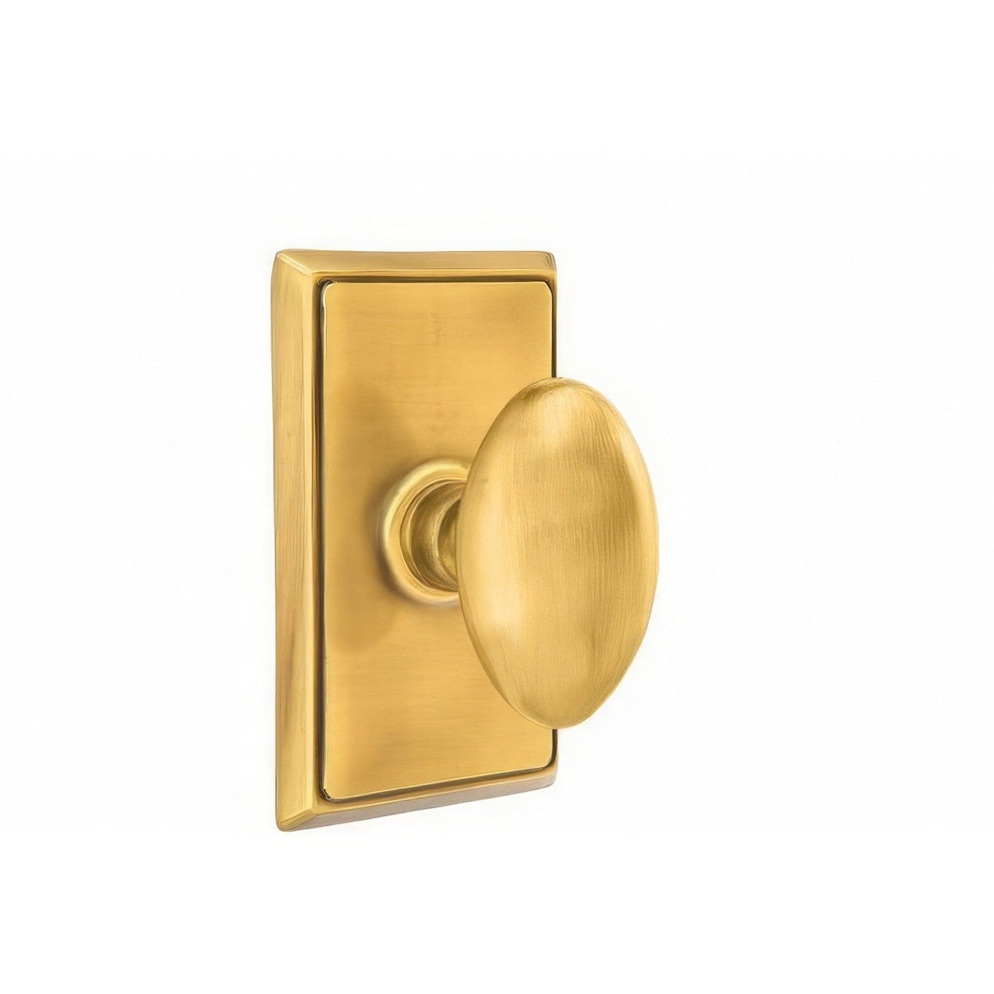 Emtek 8521EUS Egg Knob Dummy Pair With Rectangular Rose