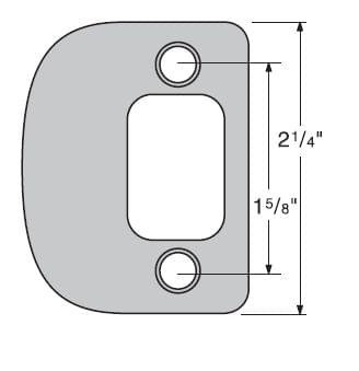 Kwikset 85303-017 Radius Corner Deadbolt Full Lip Strike for US11P Venetian Bronze and 514 Matte Black Finish.