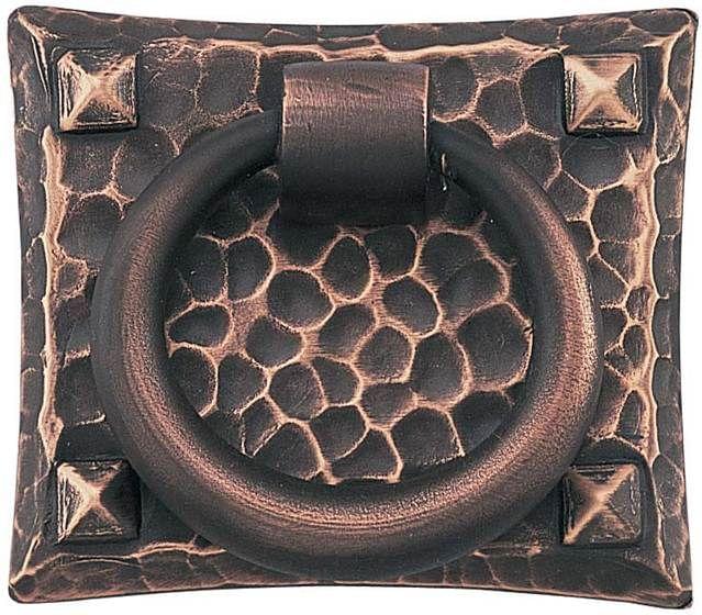 Emtek 86040US10B Hammered Ring Cabinet Pull 1-3/4" X 1-1/2" Oil Rubbed Bronze Finish.