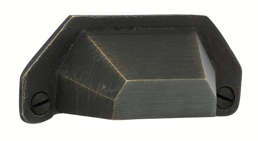 Emtek 86050MB Bronze Bin Cabinet Pull with 4" Center To Center Medium Bronze Finish.