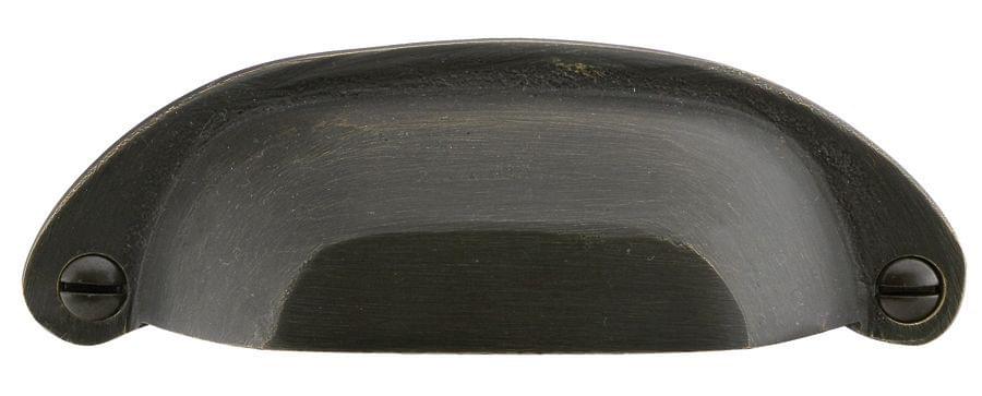 Emtek 86327MB Bronze Ranch Bin Cabinet Pull with 4" Center to Center Medium Bronze Finish.