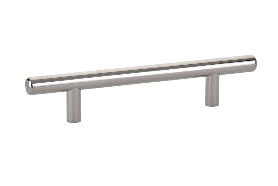 Emtek 86360US14 Brass Bar Cabinet Pull with 4" Center to Center Polished Nickel Lifetime Finish.