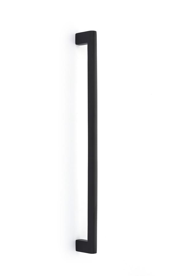 Emtek 86441US19 Brass Trail Appliance Pull with 18" Center to Center Flat Black Finish.