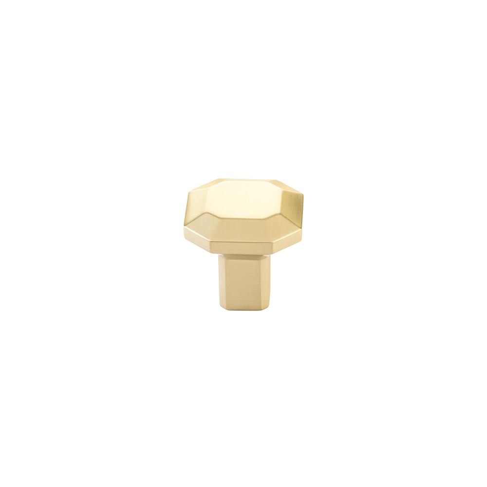 Emtek 86612US4 Riviera Square 1-1/4" Cabinet Knob Satin Brass Finish.