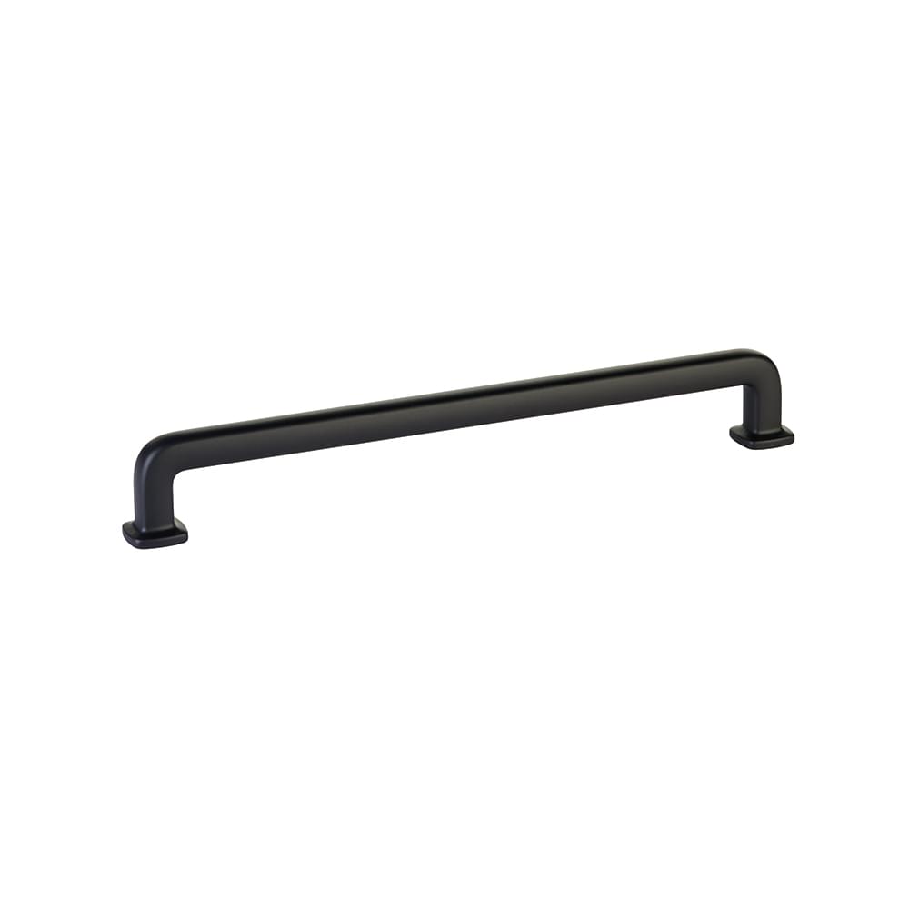 Emtek 86637US19 Westridge Cabinet Pull with 8" Center to Center Flat Black Finish.