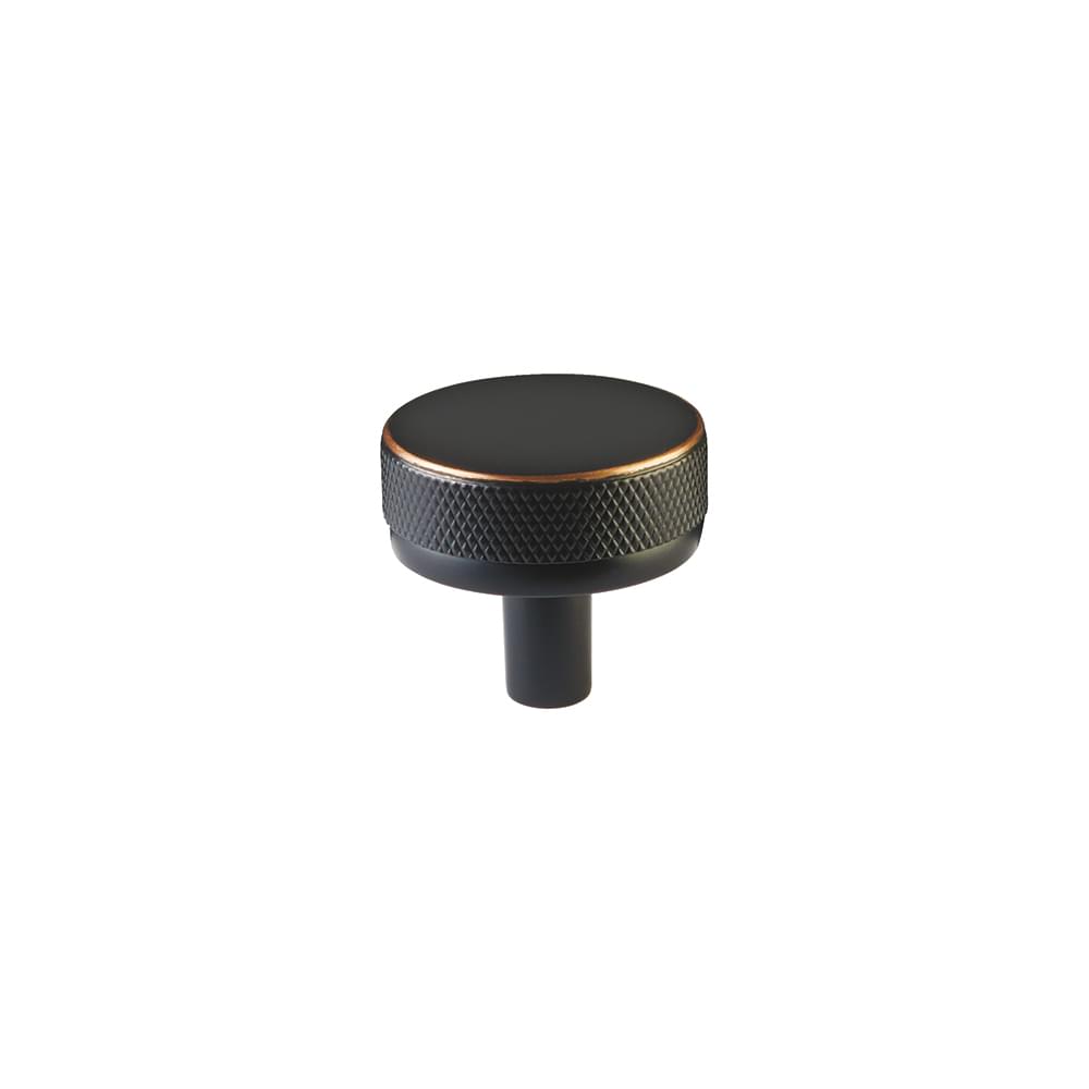 Emtek 86655.CCKUS10B.KNKUS10B Conical Stem with Knurled Knob Select Cabinet Knob Oil Rubbed Bronze Finish.