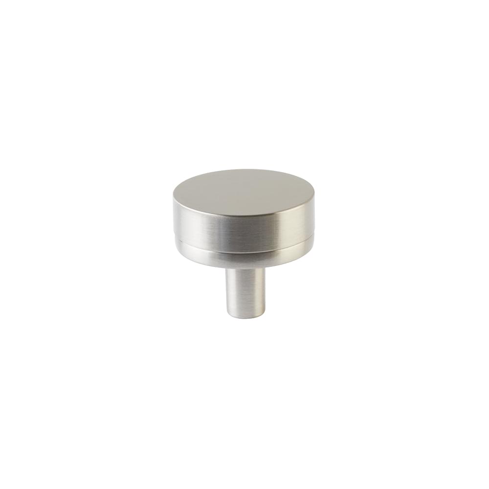 Emtek 86655.CCKUS15.SMKUS15 Conical Stem with Smooth Knob Select Cabinet Knob Satin Nickel Finish.