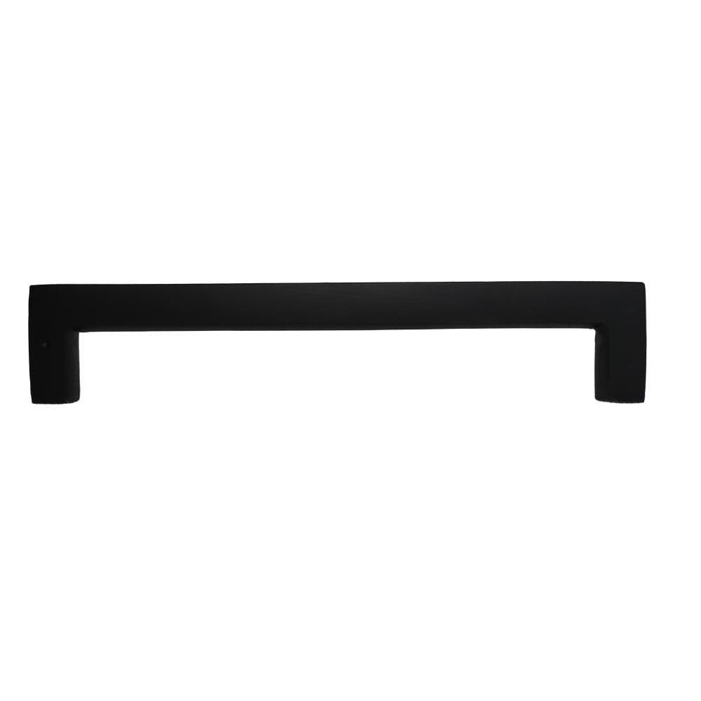 Emtek 86670FB Rustic Modern Rectangular Cabinet Pull with 6" Center to Center Flat Black Bronze Finish.